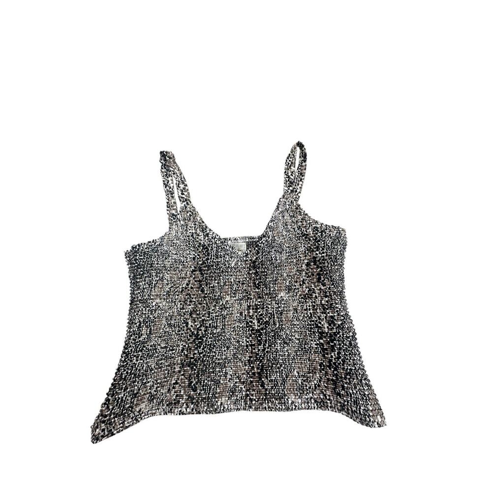 Cache Metallic Knit Tank Top in Gold and Black - Picture 3 of 7